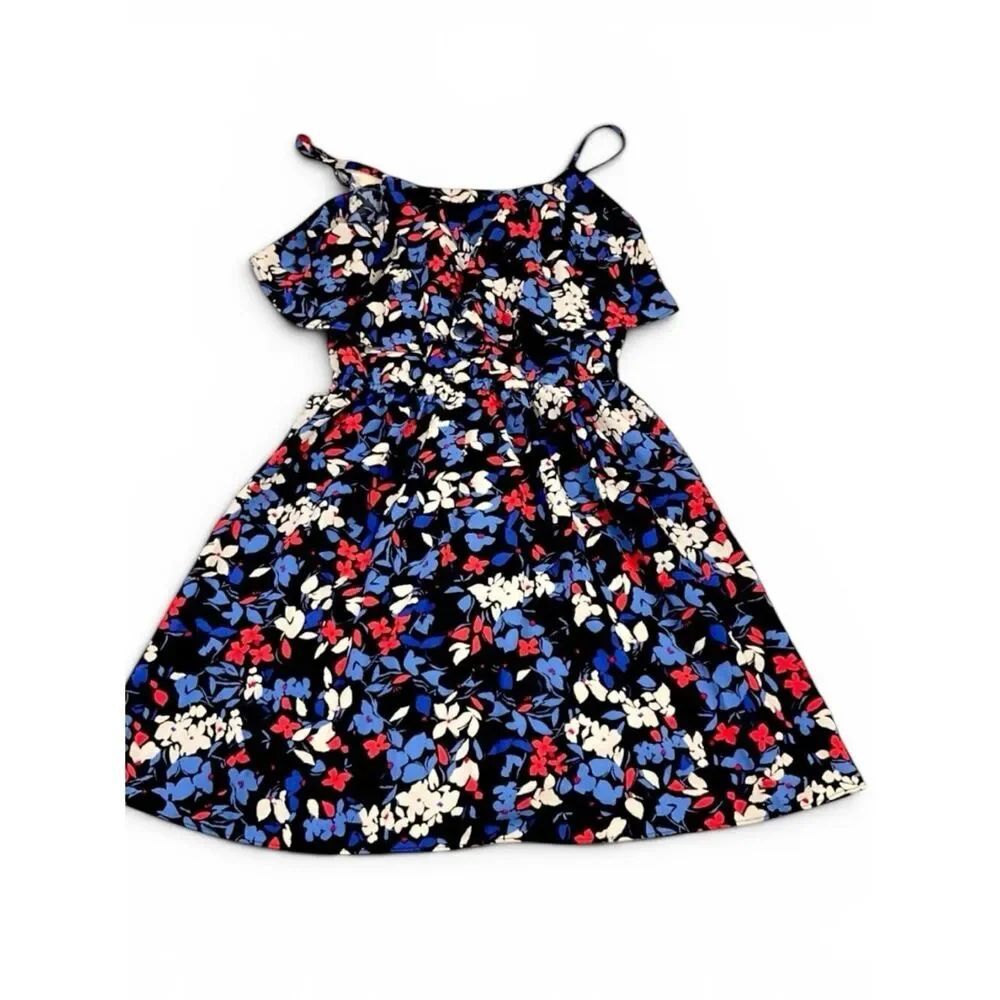 ELLE XS Floral Sundress Lightweight Flounced Elastic Waist Boho Chic Pullover